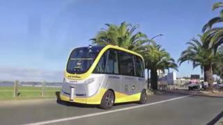 First driverless electric shuttle bus on road trials in Perth [upl. by Cleary833]