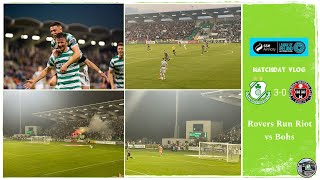 SHAMROCK ROVERS VS BOHEMIANS 30 DUBLIN DERBY ROVERS RUN RIOT VS BOHS [upl. by Anerahs]