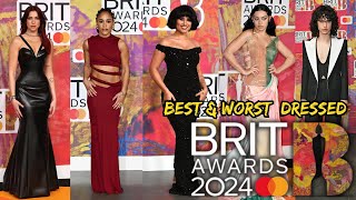 10 BEST amp WORST DRESSED AT THE BRIT AWARDS 2024 [upl. by Tada]