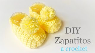 ZAPATITOS DE BEBÉ a crochet para principiantes paso a paso [upl. by Evelinn372]