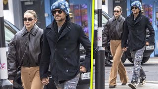 Bradley Cooper and Gigi Hadid HOLD HANDS in London [upl. by Beckett]