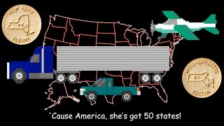 50 States Song  With Mr R amp Dick and Jane Educational Snacks  The Kids Picture Show [upl. by Llehcar]