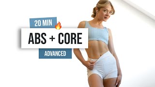 20 MIN TOTAL ABS  CORE Workout  Advanced Exercises No Equipment [upl. by Mihe]