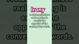 Figure of speech  Irony  Learn English [upl. by Eocsor210]