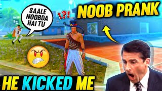 Best Noob Adam Prank with Random Players😂 He Kicked me🤬 Then This Happened🔥  Garena Free Fire [upl. by Anaeg]