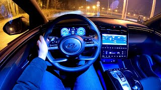 New Hyundai TUCSON 2021  NIGHT POV test drive amp FULL REVIEW 16 TGDI 180 HP [upl. by Nevla698]