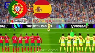 Portugal 🇵🇹 vs Spain 🇪🇸 penalty shootout highlights  Expert Legend  efootball  Ronaldo  Yamal [upl. by Phaih]