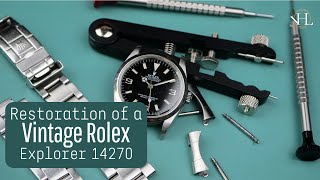 Restoration Refinish of a Vintage Rolex Explorer 14270  ASMR Polishing laser welding and sanding [upl. by Mingche]