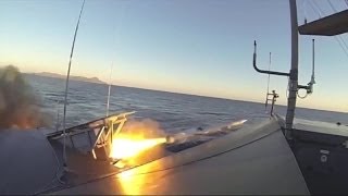 Kongsberg Defence Systems  Naval Strike Missile NSM AntiShip Live Firing 720p [upl. by Yelroc]