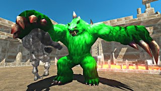 Plant Mutant Bear vs Mutant Primates in Lava Temple  Animal Revolt Battle Simulator [upl. by Aneleasor60]