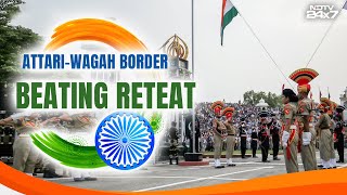 Wagah Border Parade  AttariWagah Border Beating Retreat Ceremony  Republic Day 2024 [upl. by Trawets]