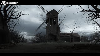 Making an Atmospheric Medieval Mill in Blender [upl. by Adnima]