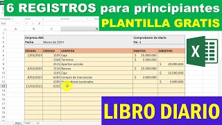 ASIENTOS CONTABLES en el LIBRO DIARIO ejercicios resueltos [upl. by Tedra]