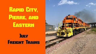 Rapid City Pierre and Eastern July Freight Trains [upl. by Erot]