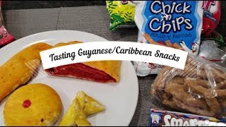 Tasting Guyanese and Caribbean Snacks  Snack Haul [upl. by Drais208]