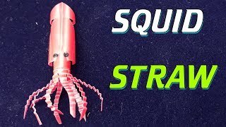 How to make squid with straws simple  squid fish straw [upl. by Rosalyn]