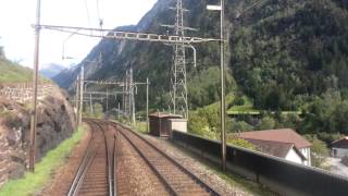 Gotthard Cab Ride Führerstandsmitfahrt in Ae 66 11402 quotUriquot [upl. by Yekcim]