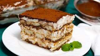 TIRAMISU FACIL SIN HUEVO ¡En solo 15 minutos [upl. by Ricard]