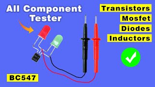 Make all component Tester using BC547 Make a universal any components tester [upl. by Nrol]