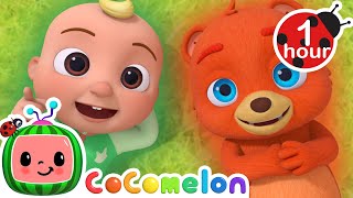 JJ and His Bestie Bear 🐻 CoComelon JJs Animal Time Nursery Rhymes amp Kids Songs  After School Club [upl. by Ranita]