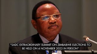 SADC s Position on Zimbabwe 23 August Elections to be Determined in Angola on 04 November [upl. by Raven]