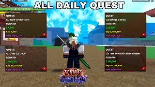 Level up Faster Find All Daily Quest Locations in King Legacy [upl. by Ayekram89]