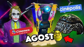 Todas las Palomeras CINEMEX y CINÉPOLIS de Agosto Joker Xmen ALIEN TRANSFORMERS y mas [upl. by Grinnell]