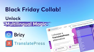 Make your Website Multilingual Brizy x TranslatePress Black Friday Specials [upl. by Enawtna]