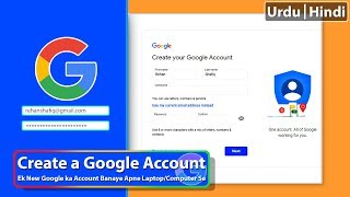 How to Create a Google Account in PC  Gmail Account  PC Users💻🖥 [upl. by Iaj]