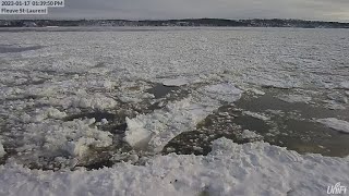 Webcam en direct du Fleuve StLaurent Province de Québec Canada [upl. by Wollis975]