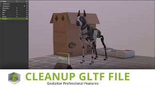 Cleanup a glTF file using Gestaltor cleanup gestaltor profeature [upl. by Airamalegna1]