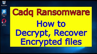 Cadq virus ransomware How to decrypt Cadq files Cadq File Recovery Guide [upl. by Obola]