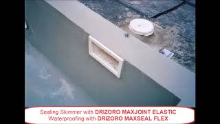 How to use Drizoro Maxjoint Elastic amp Maxseal Flex to waterproof your swimming pool [upl. by Ardnnaed]