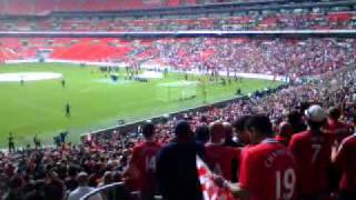 Manchester United fans singing Glory Glory at wembley [upl. by Colon]