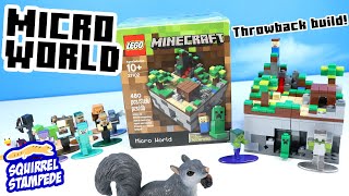 LEGO Minecraft Micro World 21102 Throwback Speed Build Review [upl. by Bink]