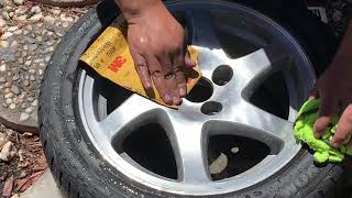 HOW TO POLISH ALUMINUM WHEELS W PEALING CLEAR COAT [upl. by Tj]