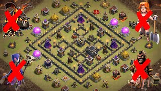 Best TH9 War Base  Defense against TH10 Mass Drag TH9 GoValk LavaLoon GoVaWitch GoBoHo GoWiPe [upl. by Evot]