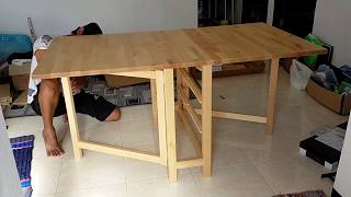 Cara Pasang Meja Lipat Ikea Norden How to Install Ikea Norden Table [upl. by Stich246]