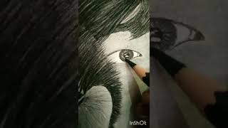 I draw this picture of V in 10 hour viral short bts [upl. by Anwadal516]