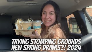 Trying Stomping Grounds NEW Spring Drinks 💛☀️ 2024 [upl. by Nobell283]