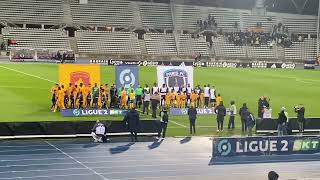 Paris FC  Rodez entrée des joueur stade de Charléty [upl. by Gathard]