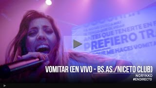 Norykko  Vomitar en vivo Niceto Club  Buenos Aires [upl. by Novahs756]