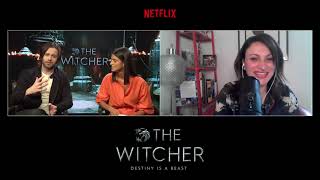 Joey Batey amp Anya Chalotra Talk The Witcher Season 2 [upl. by Terina]