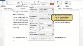 Customizing Footnotes amp Endnotes Microsoft Word 2013 Lesson 711 [upl. by Valida771]