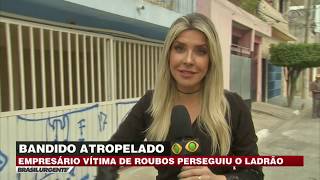 SP Bandido é atropelado durante tentativa de assalto [upl. by Lleder]