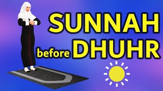 How to pray Sunnah before Dhuhr for woman beginners  with Subtitle [upl. by Brigitta]