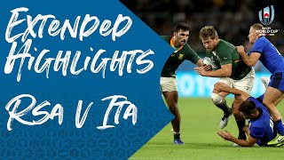 Extended Highlights South Africa 493 Italy  Rugby World Cup 2019 [upl. by Anabal]