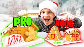 PRO vs NOOB GINGERBREAD BUILD OFF CHALLENGE [upl. by Jilli421]