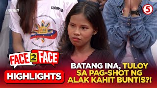 Batang ina tuloy sa pagshot ng alak kahit buntis  Face 2 Face [upl. by Harutek739]