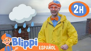 Diversión bajo la lluvia  Aprende con blippi  Videos educativos para niños [upl. by Matty301]